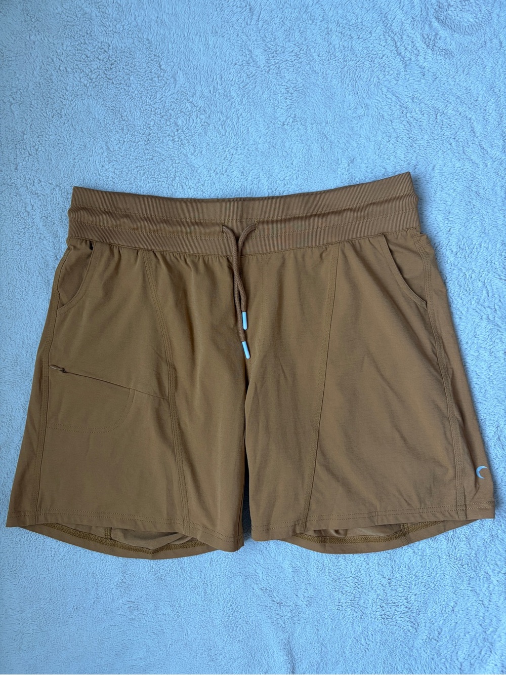 Zyia Active Women’s Performance Drawstring Yellow Brown Shorts Size XXL